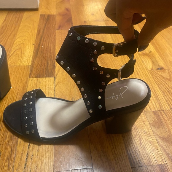 J. Adams black suede studded heel - Picture 2 of 4